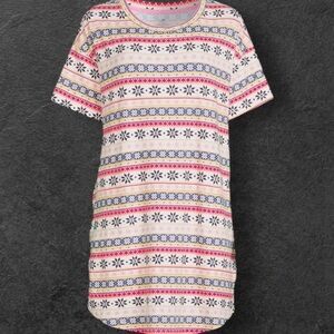 Secret Treasures Pink and Blue Striped Pajama Top